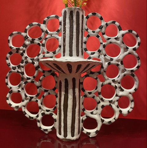 Botanical ceramic plate