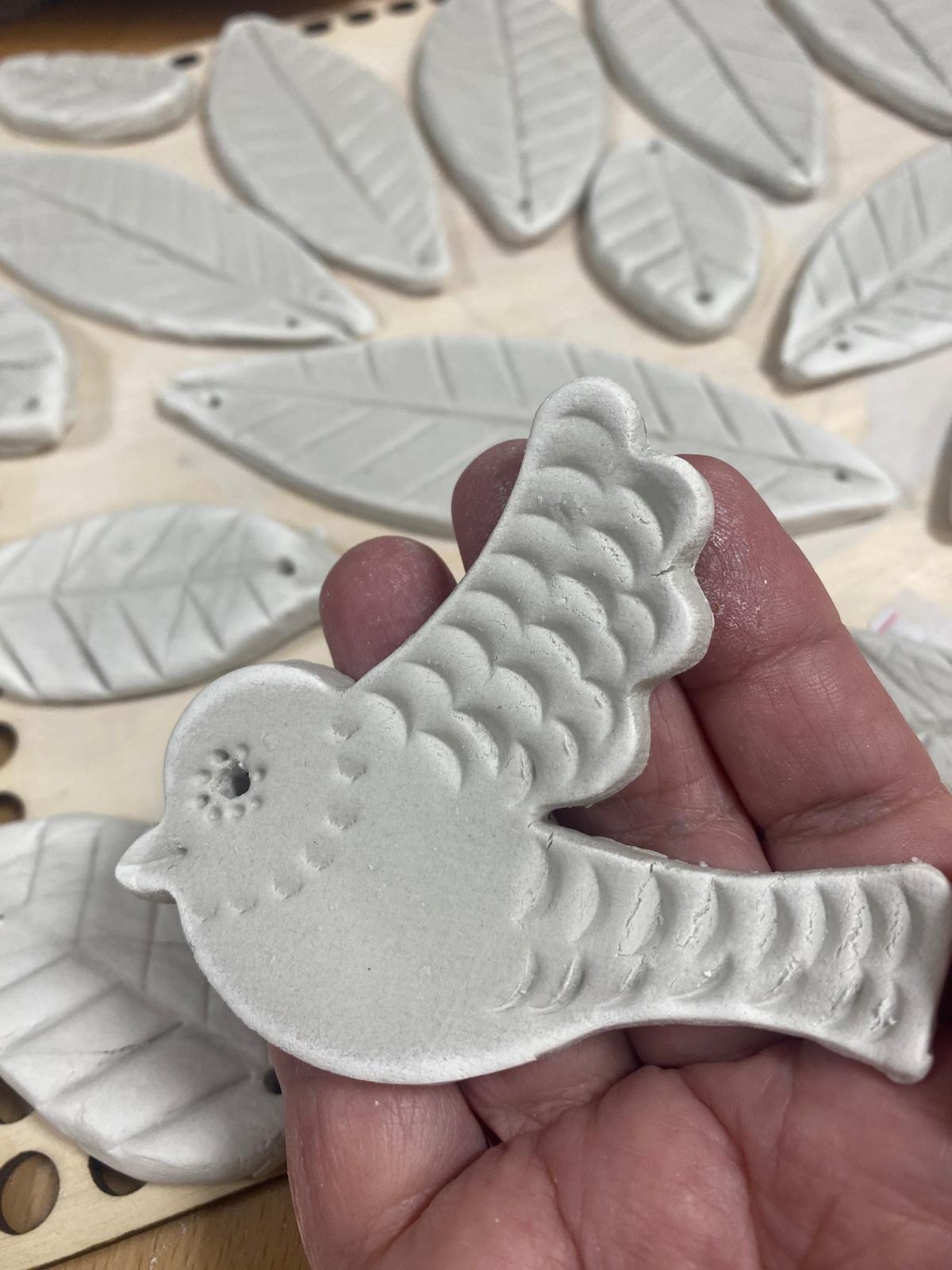 Ceramic dove mezuzah