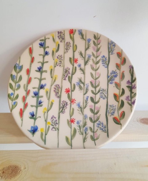 Wildflower ceramic plate