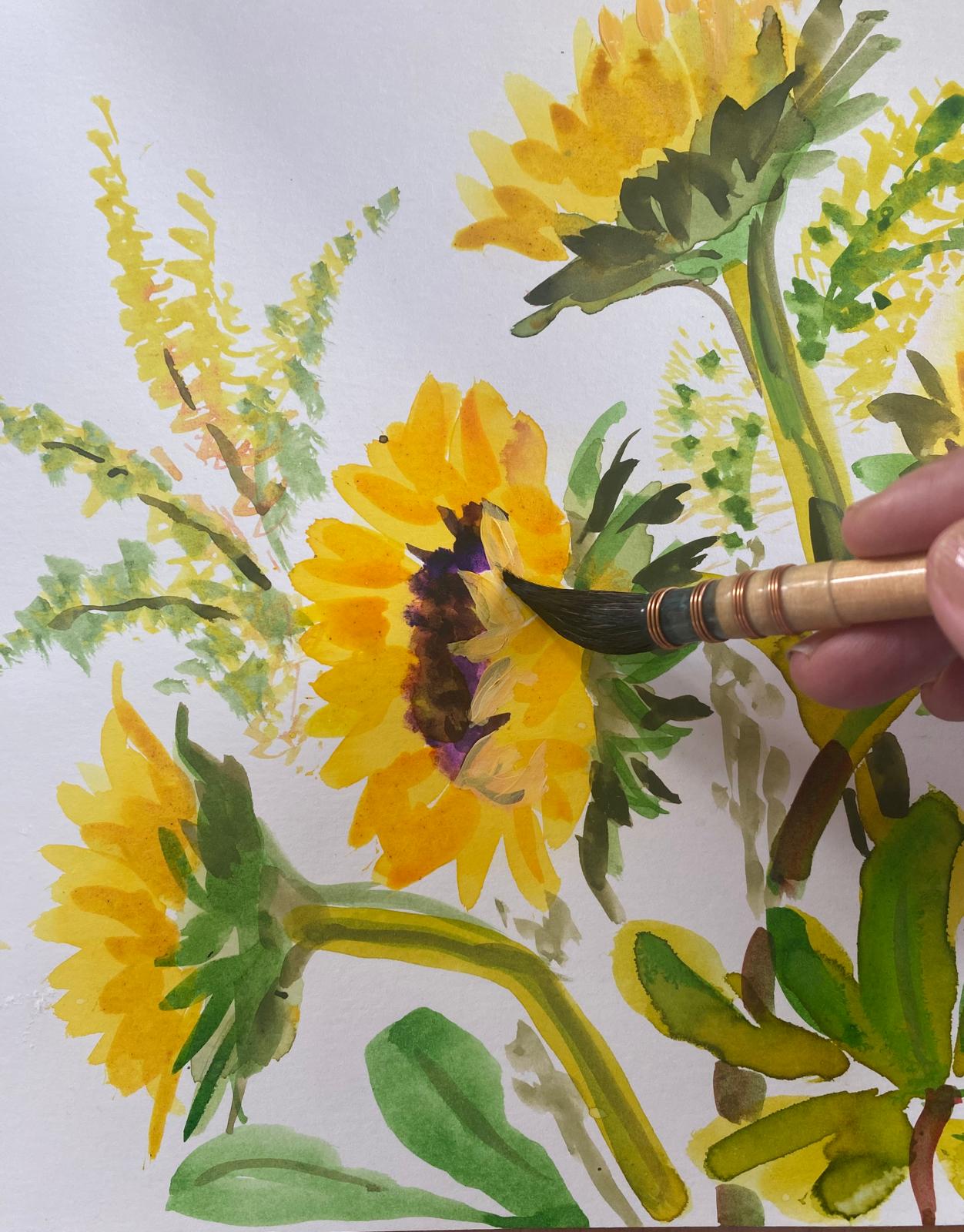 Sunflower watercolor