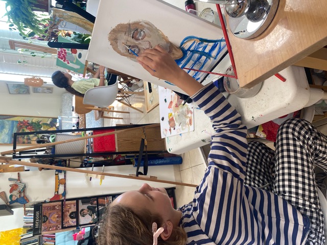 Student painting