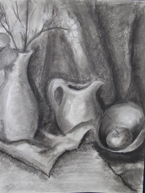 Charcoal still life