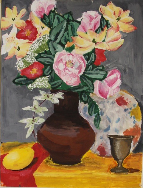 Floral bouquet with lemon